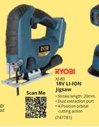 Ryobi 18V Li-Ion Jigsaw XJ-80-Each