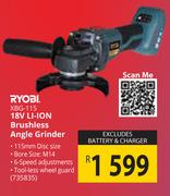Ryobi 18V Li-Ion Brushless Angle Grinder XBG-115