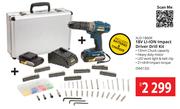 Ryobi 18V Li-Ion Impact Driver Drill Kit XLD-1860K