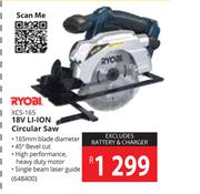 Ryobi 18V Li-Ion Circular Saw XCS-165