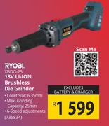 Ryobi 18V Li-Ion Brushless Die Grinder XBDG-25