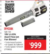 Ryobi XJB-150 18V Li-Ion Axail Flow Jet Fan Blower 770802