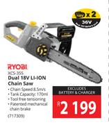 Ryobi XCS-355 Dual 18V Li-ion Chain Saw 717309