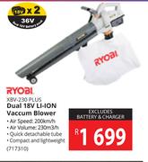 Ryobi XBV-230Plus Dual 18V Li-Ion Vacuum Blower 717310