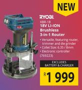 Ryobi XBR-18 18V Li-Ion Brushless 3-In-1 Router 769223
