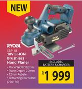 Ryobi XBP-18 18V Li-Ion Brushless Hand Planer 770180