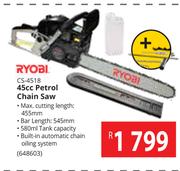 Ryobi 45cc Petrol Chain Saw CS-4518 