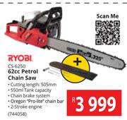 Ryobi 62cc Petrol Chain Saw CS-6250 