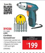 Ryobi 4.8V Cordless Screwdriver CS-1480