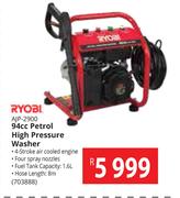 Ryobi 94cc Petrol High Pressure Washer AJP-2900