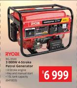 Ryobi 3000W 4 Stroke Petrol Generator RG-3500