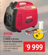 Ryobi 2200W 4 Stroke Inverter Generator RG-2200i
