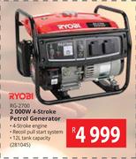 Ryobi 2000W 4 Stroke Petrol Generator RG-2700