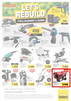 Builders Ryobi : Let's Rebuild (3 August - 4 October 2021), page 1