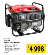 Ryobi 2500W Generator Petrol RG-2700