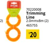Ryobi Trimming Line 2.0mm x 8m (2) 70220008