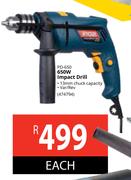 Ryobi 650W Impact Drill PD-650-Each