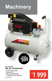 Ryobi store 50l compressor
