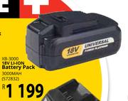 Ryobi 18V Li-Ion Battery Pack (3000 Mah) XB-3000 