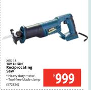 Ryobi 18V Li-Ion Reciprocating Saw XRS-18 