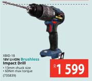 Ryobi 18V Li-Ion Brushless Impact Drill XBID-18 