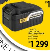 Ryobi 18V Li-Ion Battery Pack (4000 Mah) XB-4000 