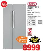 Defy 625Ltr Side By Side Fridge In Metallic Finish DFF422