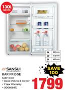 Sansui 130Ltr Bar Fridge