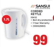 Sansui 1.7Ltr Corded Kettle
