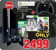 XBox 360 500GB Console + 3 Games