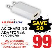 Ultra-Link AC Charging Adaptor 2.1A 10060276