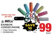 Bell Rainbow Corded Phone-Each