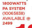 Sansui 1800 Watts PA System 10065838