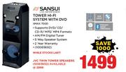 Sansui Tower Hi-Fi System With DVD XMAX 7000