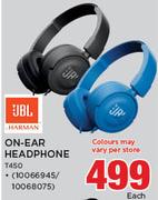 JBL On-Ear Headphone (T450)-Each