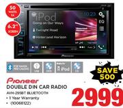 Pioneer Double Din Car Radio AVH-295BT Bluetooth