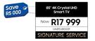 Samsung 85" 4K Crystal UHD Smart TV UA85U8000F 