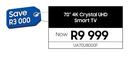 Samsung 70" 4K Crystal UHD Smart TV UA70U8000F