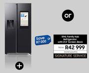 Samsung 594L Family Hub Refrigerator With 21.5" Screen Black RS90F64A2FFA