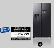 Samsung 594L Side By Side Refrigerator With 9 AI Home Screen Black RS90F64D2FFA