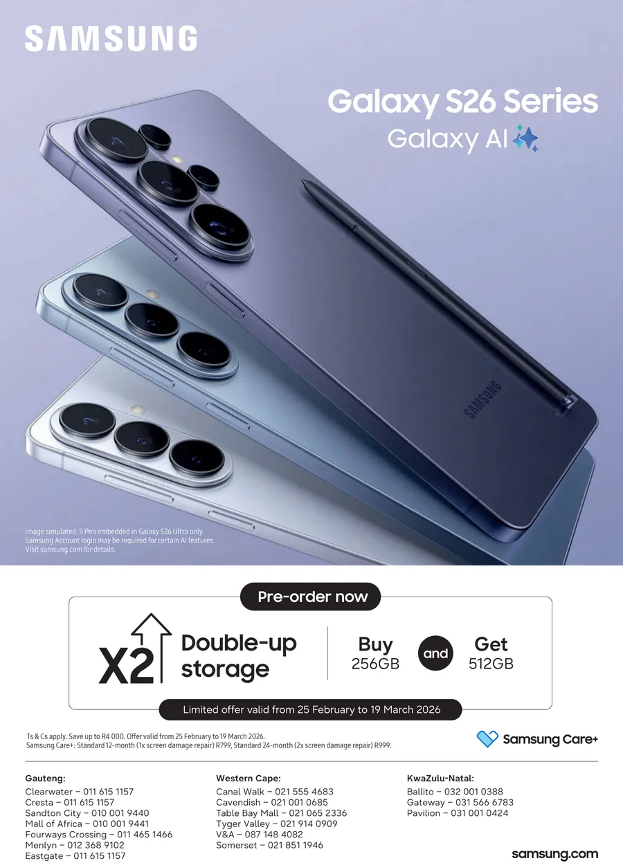 Samsung : Galaxy S26 Series (25 February - 19 March 2025)