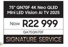 Samsung 75" QN70F 4K Neo QLED Mini LED Vision AI TV 2025 QA75QN70F