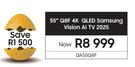 Samsung 55" Q8F 4K QLED Vision AI TV 2025 QA55Q8F