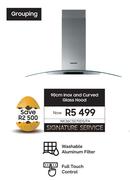 Samsung 90cm Inox & Curved Glass Hood NK36C5070DS/FA