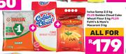 Iwisa Samp 2.5Kg + Golden Cloud Cake Wheat Flour 5Kg + Fatti's & Moni's Macaroni 3Kg-For All