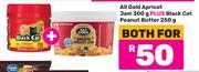 All Gold Apricot Jam 300g Plus Black Cat Peanut Butter 250g-Both For