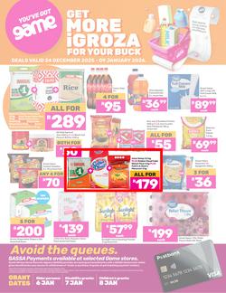 Game SASSA : Get More iGroza For Your Buck (24 December 2025 - 09 January 2026), page 1