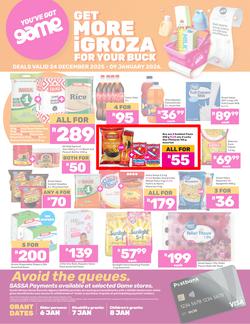 Game SASSA : Get More iGroza For Your Buck (24 December 2025 - 09 January 2026), page 1