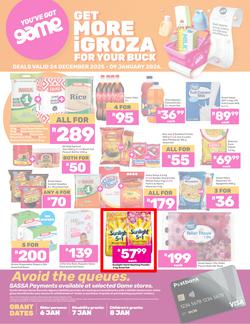 Game SASSA : Get More iGroza For Your Buck (24 December 2025 - 09 January 2026), page 1