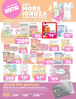 Game SASSA : Get More iGroza For Your Buck (24 December 2025 - 09 January 2026), page 1